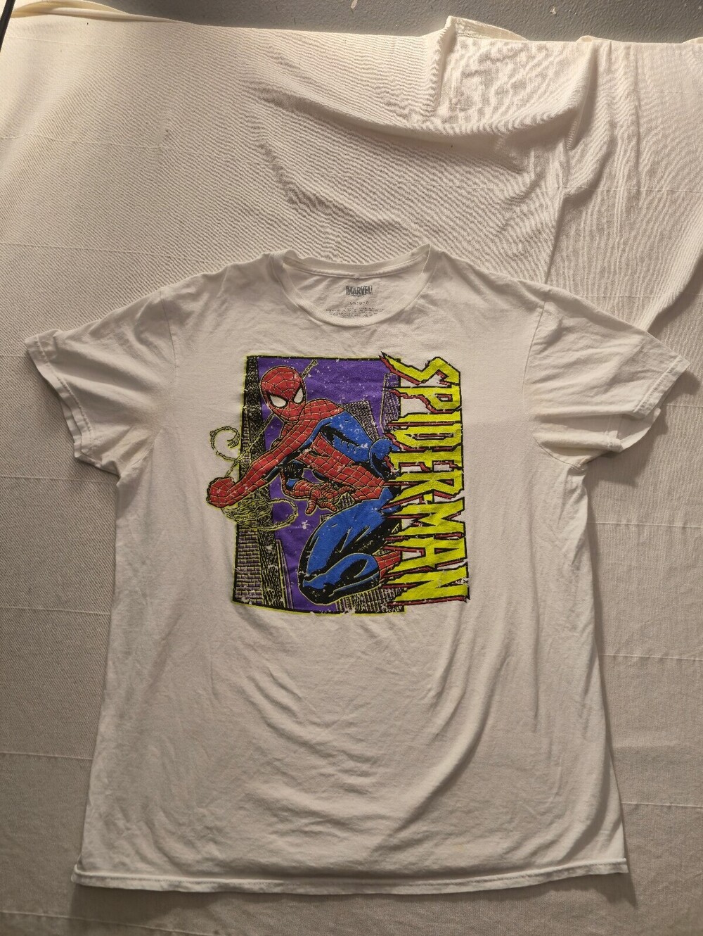 Marvel Spider-Man Graphic T-Shirt White Large